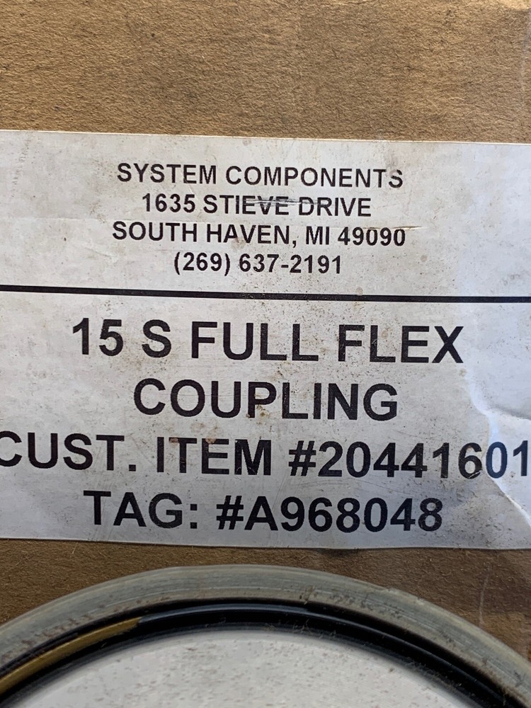 NEW! System Components 15-S FULL FLEX COUPLING_1-3/4” Bore_WARRANTY_FAST SHIP!