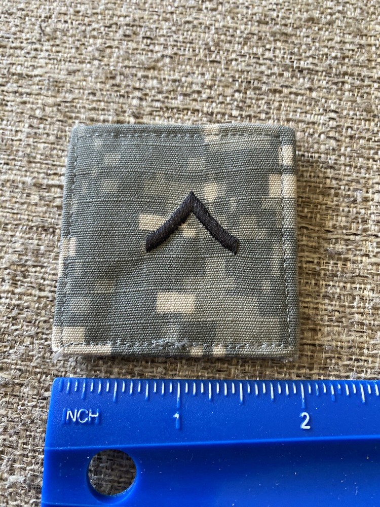 US Army Private PVT E-2 Rank ACU Hook / Loop Patch INV6616