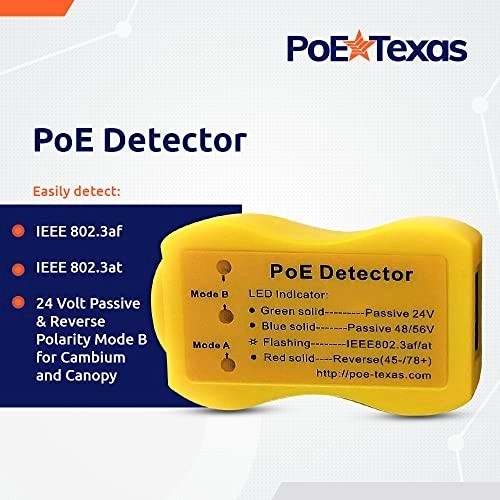 PoE Tester Detector Kit Network Cable Tester Voltage Current Power No Battery