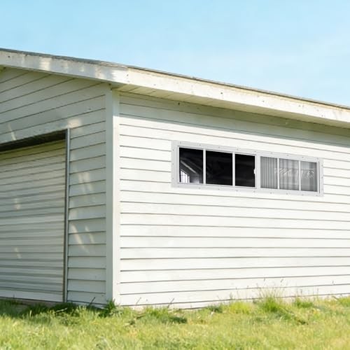 Yuzzy Shed Windows 2 Pack Sliding Windows Transom Window with 10"x35" White