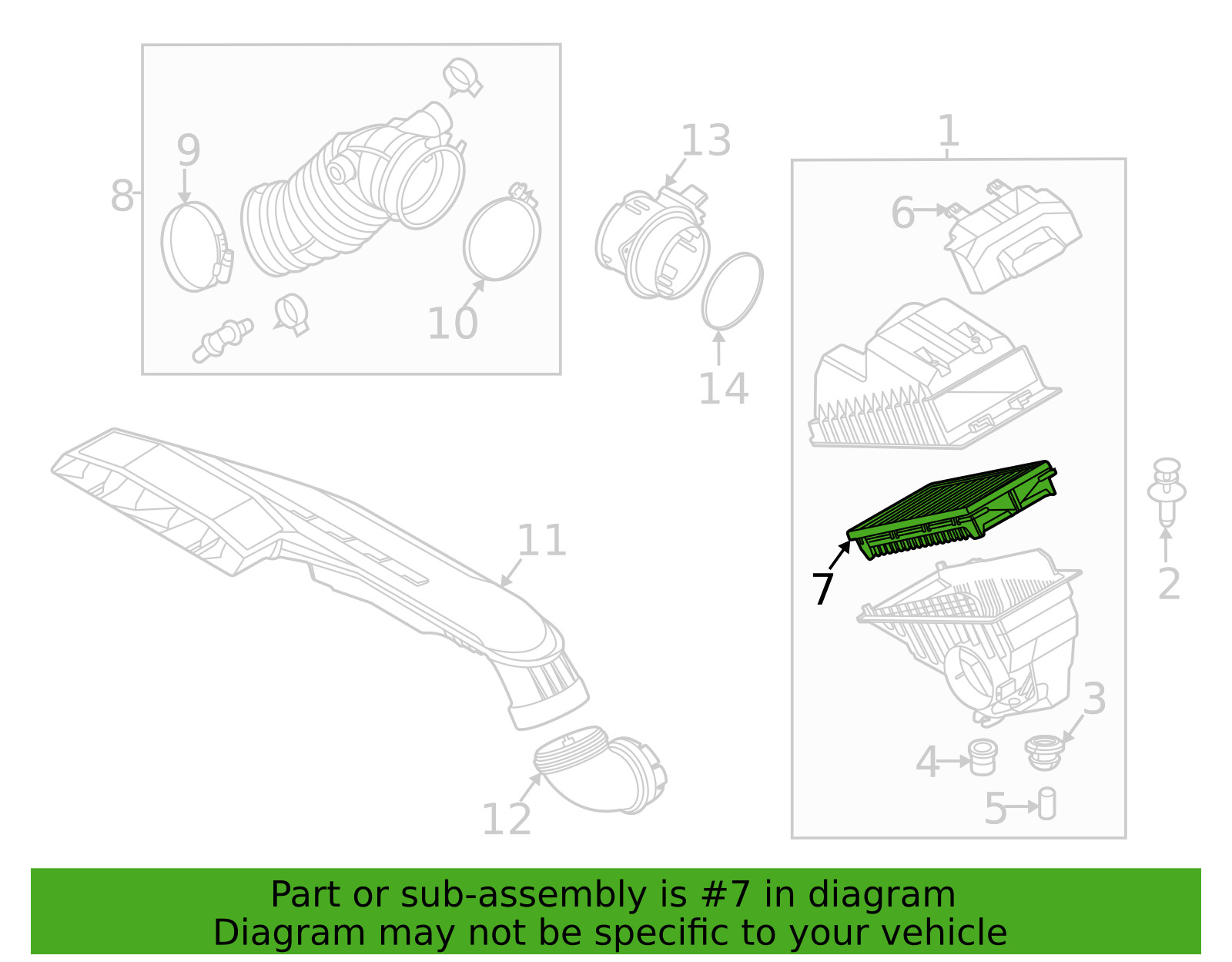 Genuine Air Filter for 20-25 Hyundai 21-25 Kia 1.6L 2.5L Models 28113-L1000
