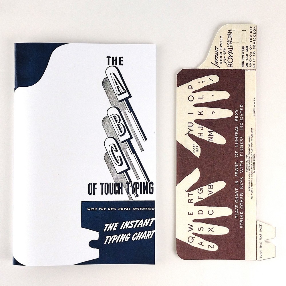 Royal Arrow 1940s Typewriter User Owner's Manuals & Chart Complete Documents