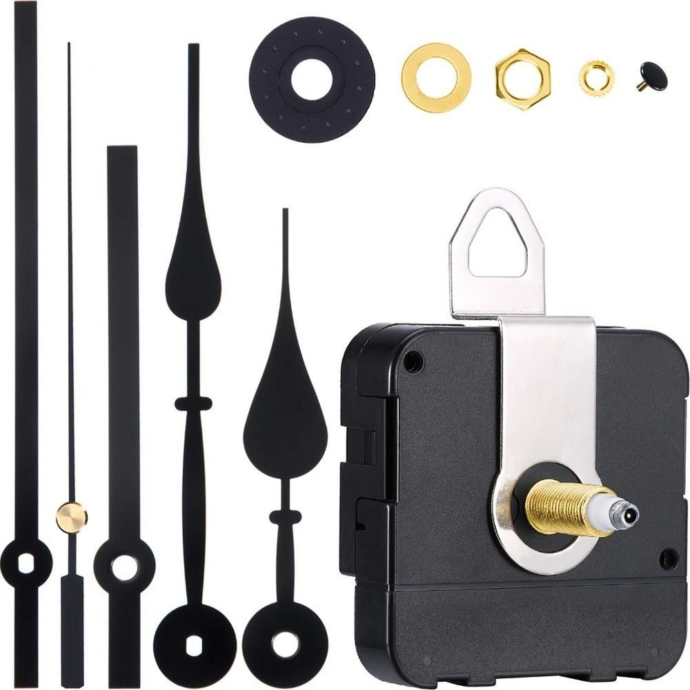 20mm Shaft Quartz Clock Movement Kit Thread Height 117mm Includes Clock Hands