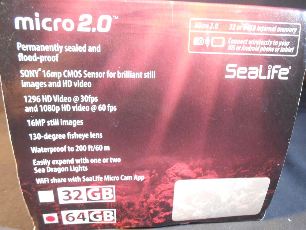Sealife Micro 2.0 Underwater Camera Package. Great condition.