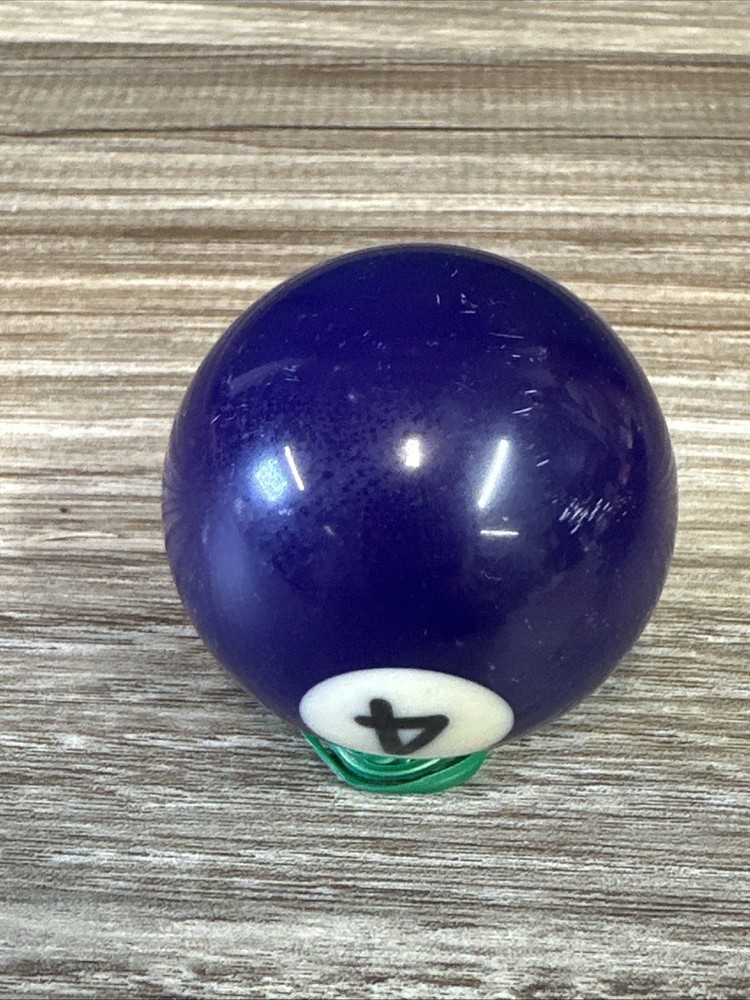 Mini Billiards Pool Ball - 1.5" Diameter - Solid Purple #4 Ball Vtg