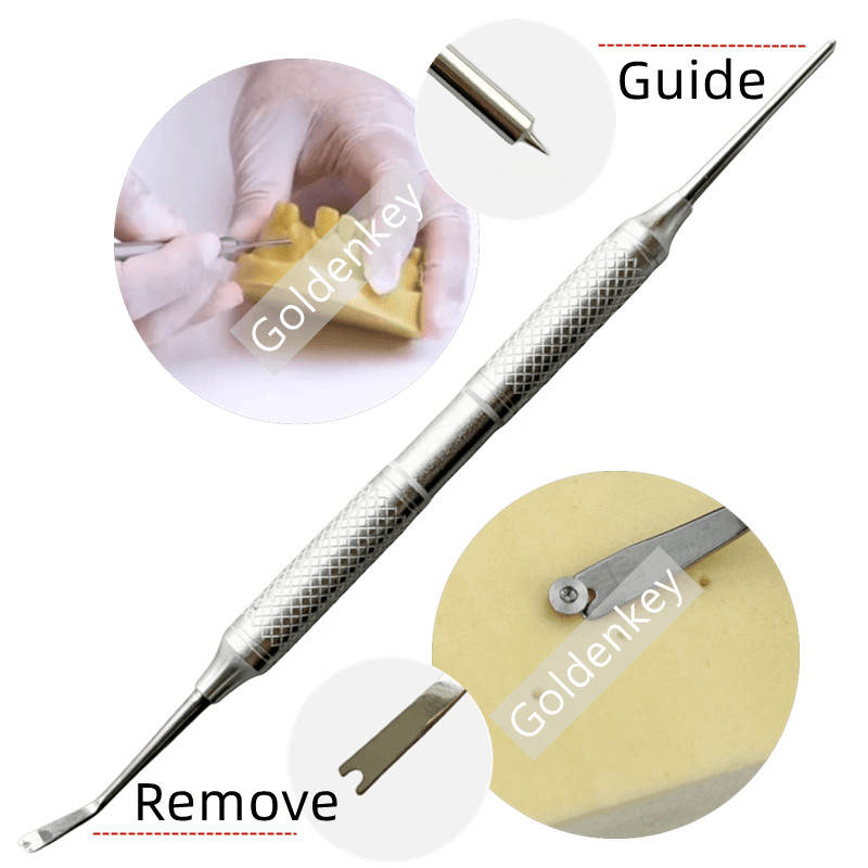 Dental Bone Tack Ejector GBR TAC Remove Pilot Guide Hole Double Head Handle