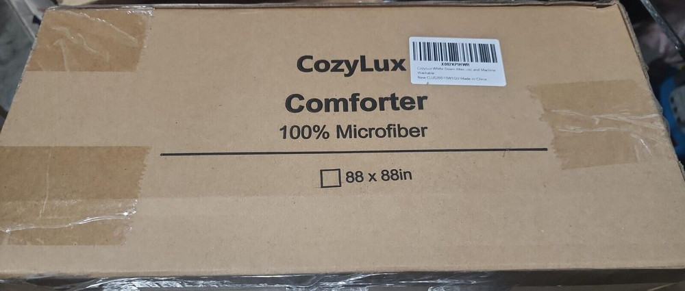 CozyLux COMFORTER 100% MICROFIBER 88'' X 88'' ~ WHITE