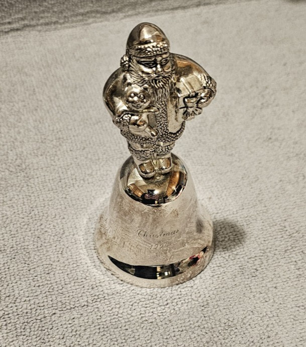 Vtg 1996 Making Spirits Bright 1st Ed. Silver Plated Christmas Bell Madison Ave.