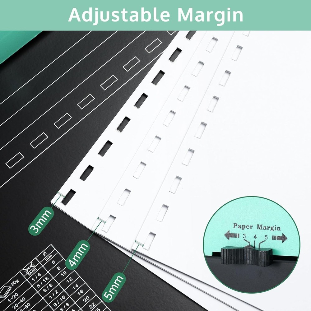 Effortless Binding Machine for 450 Sheets – Easy Punch and Adjustable Margin