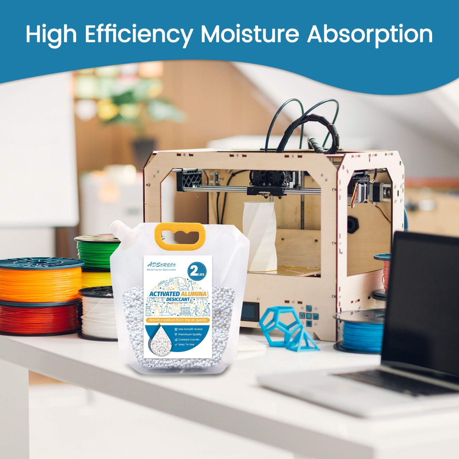 2 LBS Adsorbco Activated Alumina Desiccant