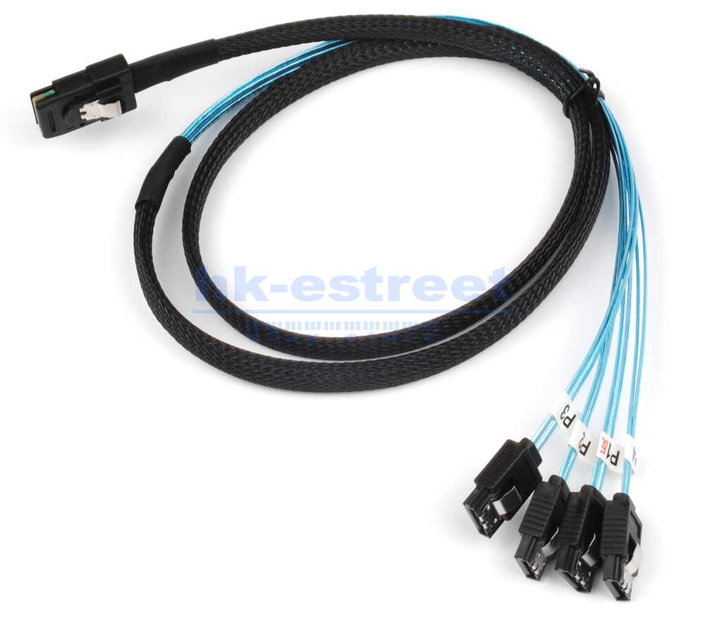 100cm Reverse Cable 4x SATA to 1x 8087 for controller raid card US Ship