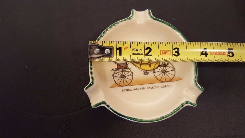 Vintage Ashtray Scroll-Arched Caleche Coach