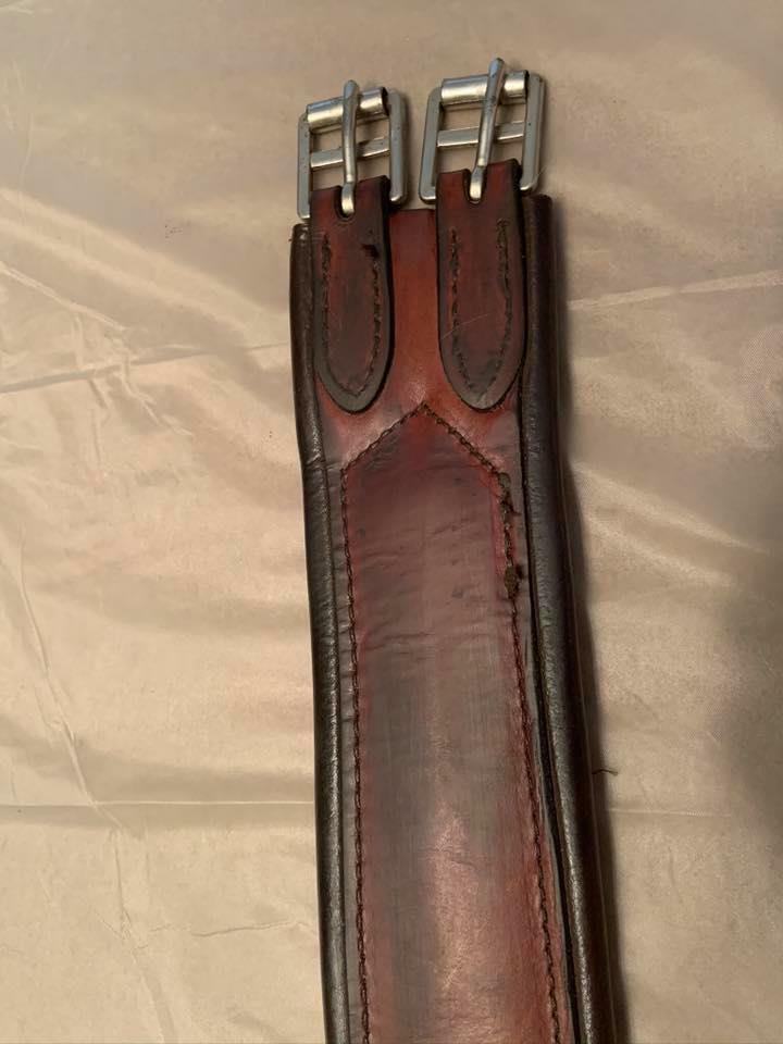 Leather Hunt Seat Girth 52"
