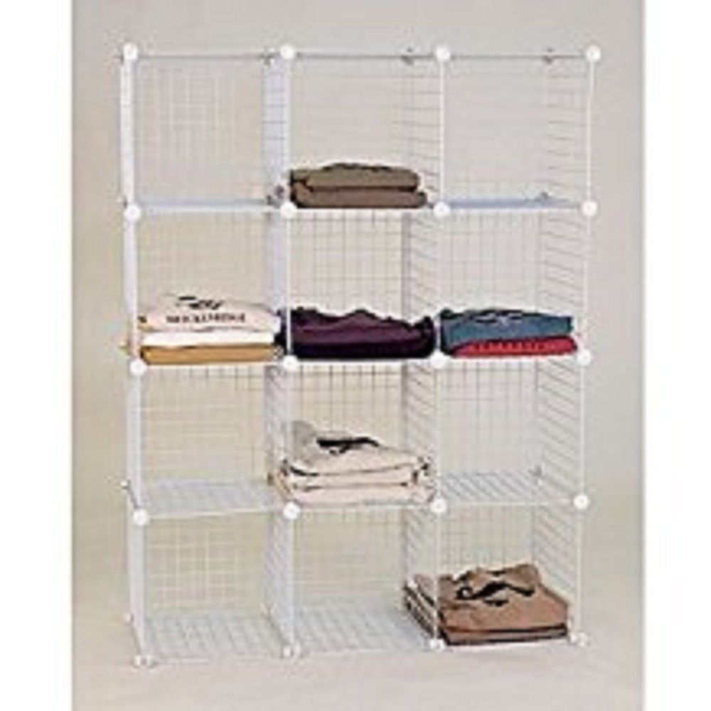 Only Hangers 12 Cube Mini Grid Unit Back -White