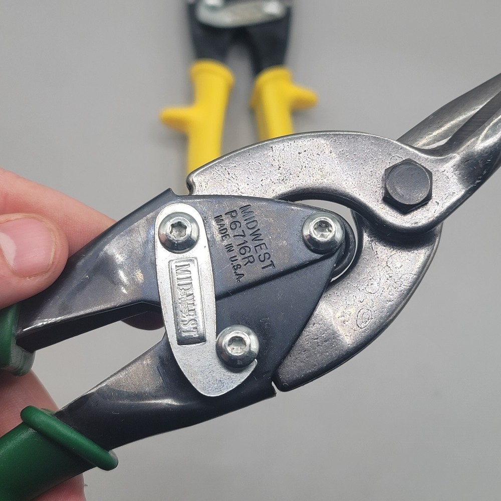 MIDWEST AVIATION TIN SNIPS SHEARS 2 PC SET EXCELLENT CONDITION