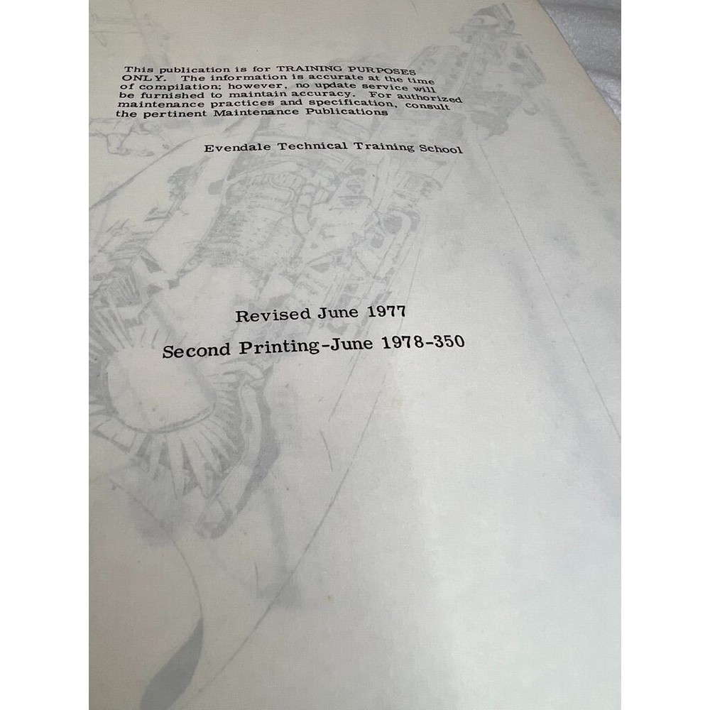 1970s General Electric CF6-6 Basic Engine Systems Student Notebooks Manuals