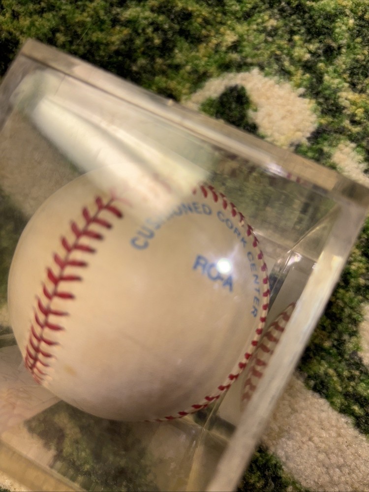 Ken Ryan Autographed Baseball & Case, Phillies, OAL, Red Sox