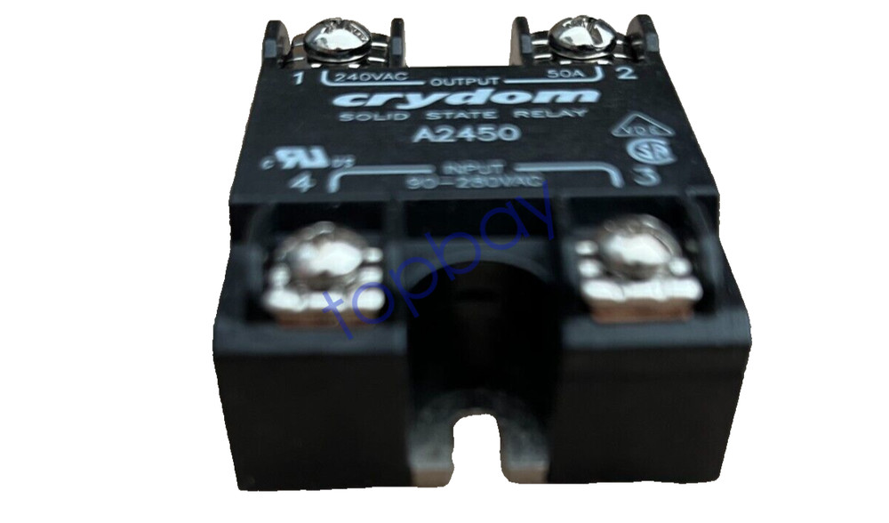Crydom A2450 solid state relay 90-280 volt input panel mount 240 volt output 50A