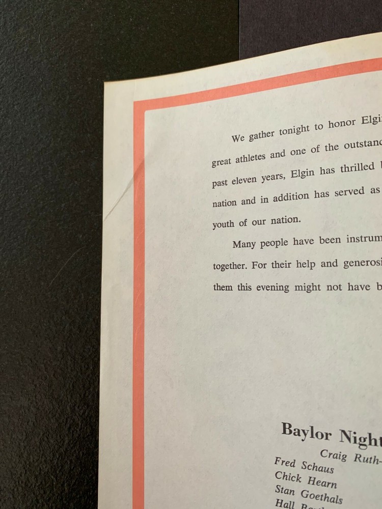 Elgin Baylor Night Program March 21st 1969 23 Pages EX