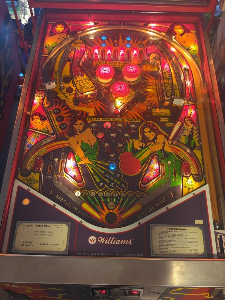 Laserball Pinball Machine – Williams Electronics – Classic – Excellent Condition