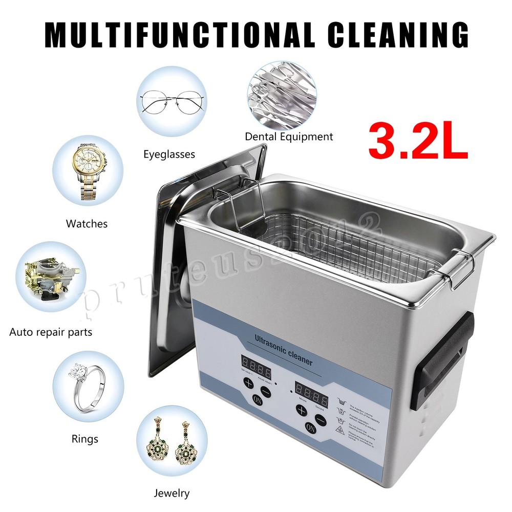 3.2L Ultrasonic Cleaner with Timer Heating Machine Digital Sonic Cleaner