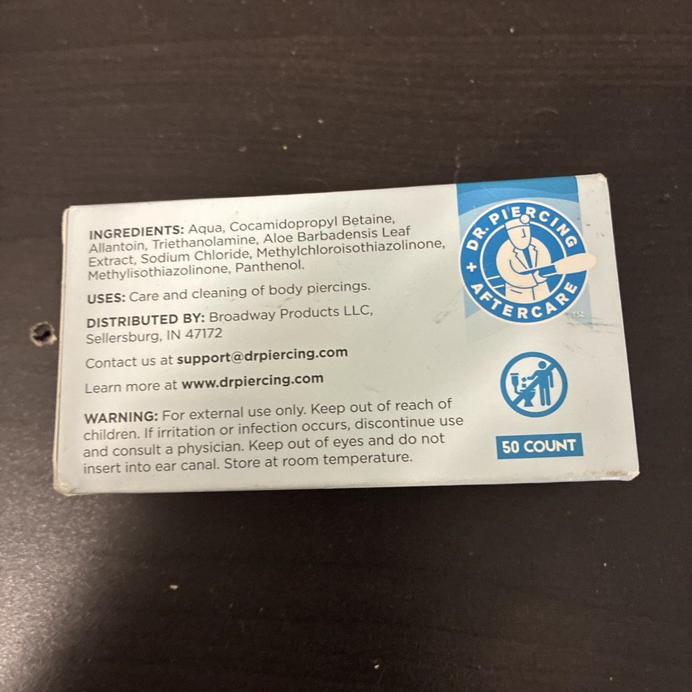Wipes – Piercing Aftercare | Saline Solution for Piercings
