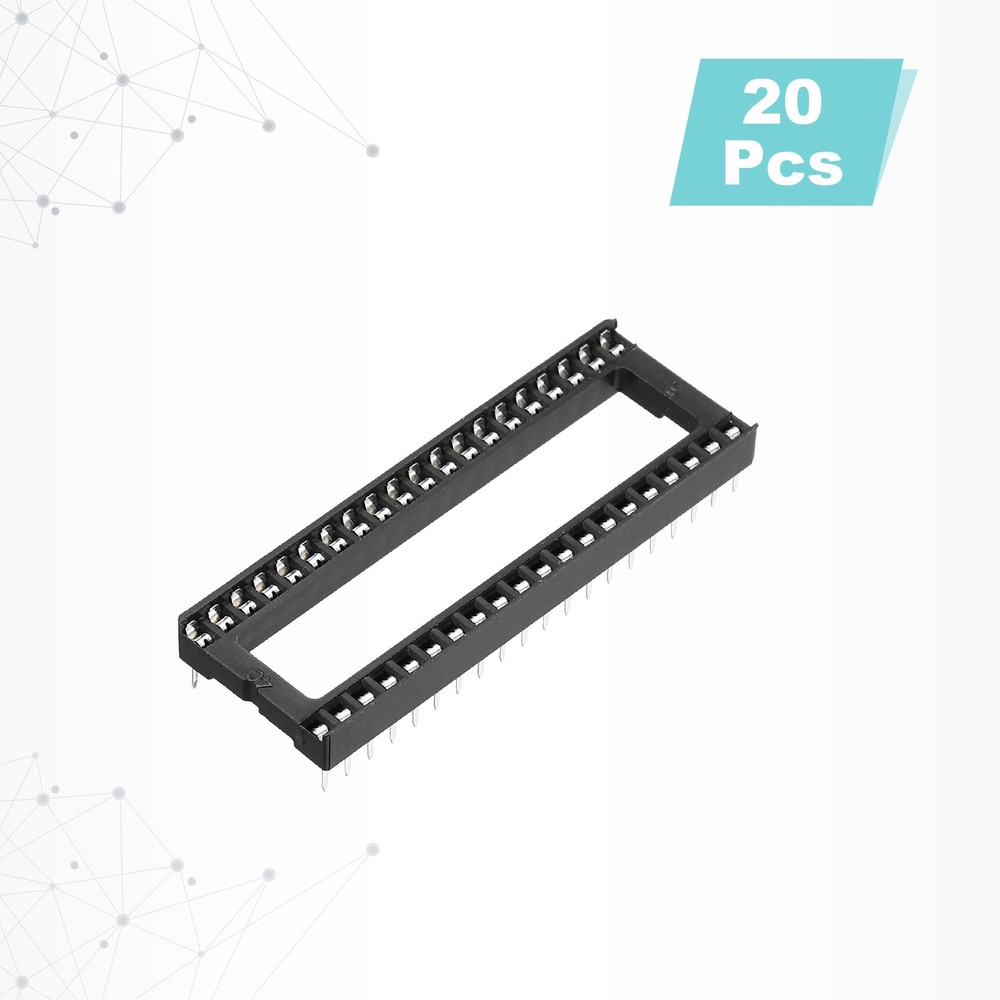 20Pcs DIP IC Chip Socket Adapter 40 Pin IC Assortment Kit 2.54mm/0.1"