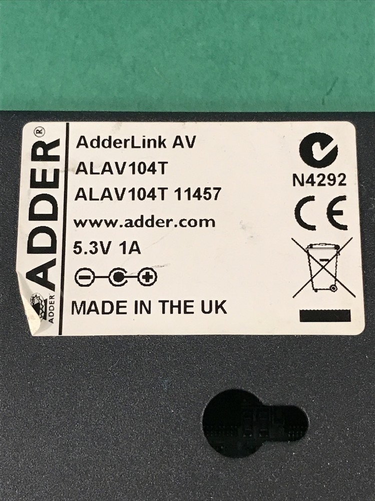 Adderlink ADDER AV104T 11457 A/V TRANSMITTER