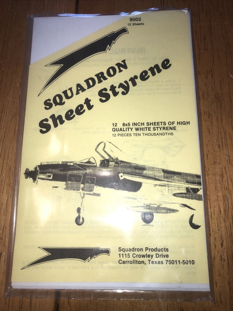 Styrene Sheets by Squadron  10 White 8X5 Inch Sheets Ten Thousands