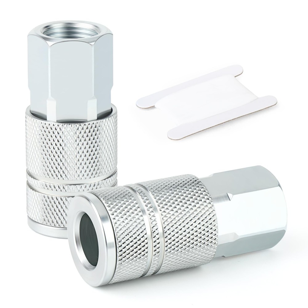 GASHER 2PCS Female Quick Connect Air Coupler, 3/8 Basic 3/8" FNPT, 2 Pack