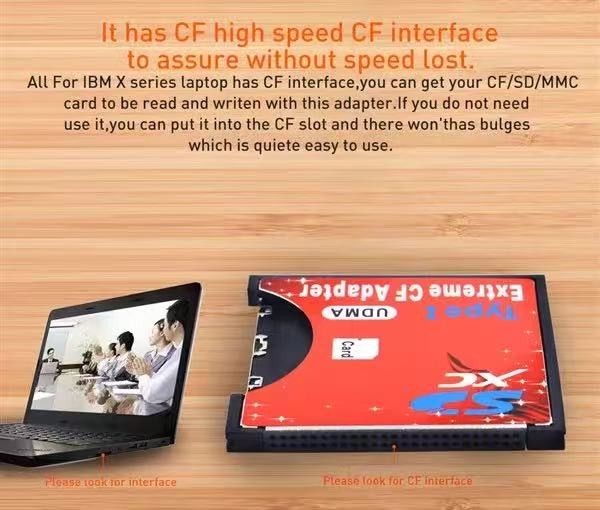 SD SDHC SDXC to CF Type I Compact Flash Memory Card Extreme Adapter Reader