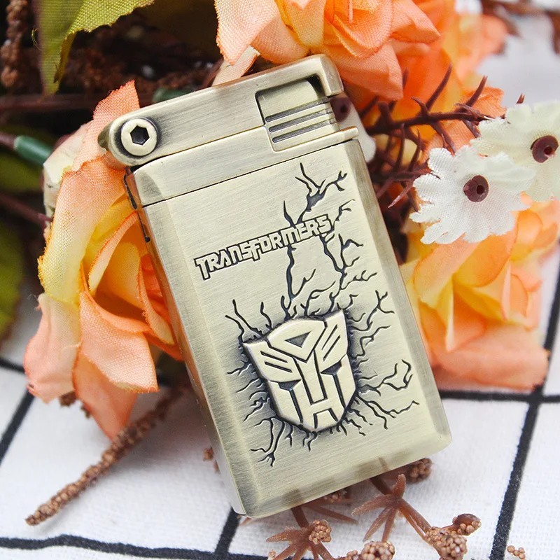Transformers Torch Lighter Windproof Butane Red Flame Cigarette Lighter Men Gift