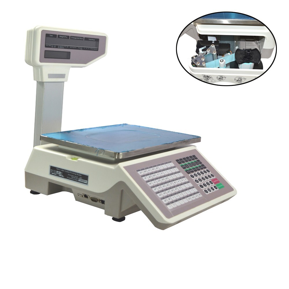 15KG Digital Price Computing Scale Thermal Printer Supermarket Electronic Scale