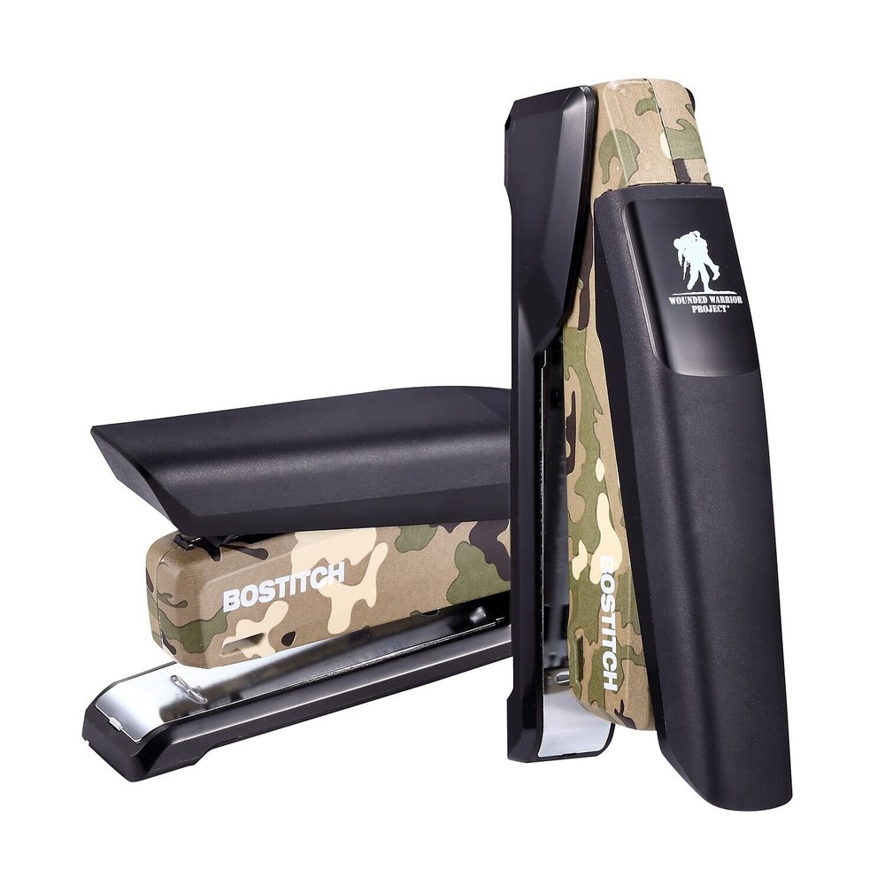 Bostitch Office Metal Spring Powered Stapler Wounded Warrior Project, Camouflage