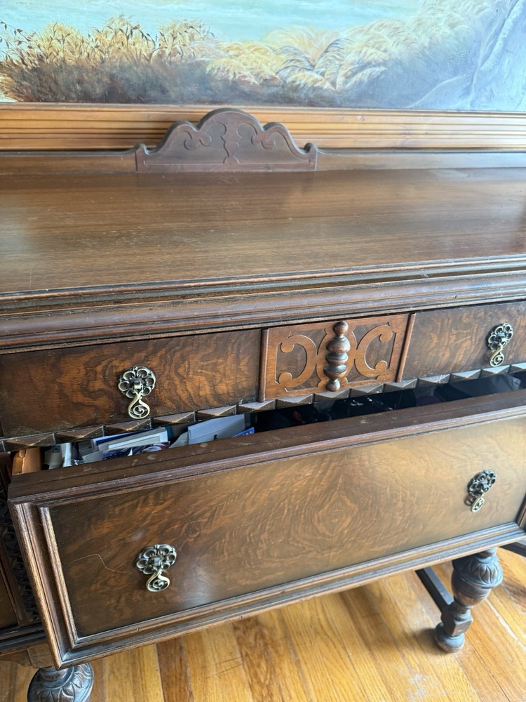 Antique Jacobean Sideboard Buffet