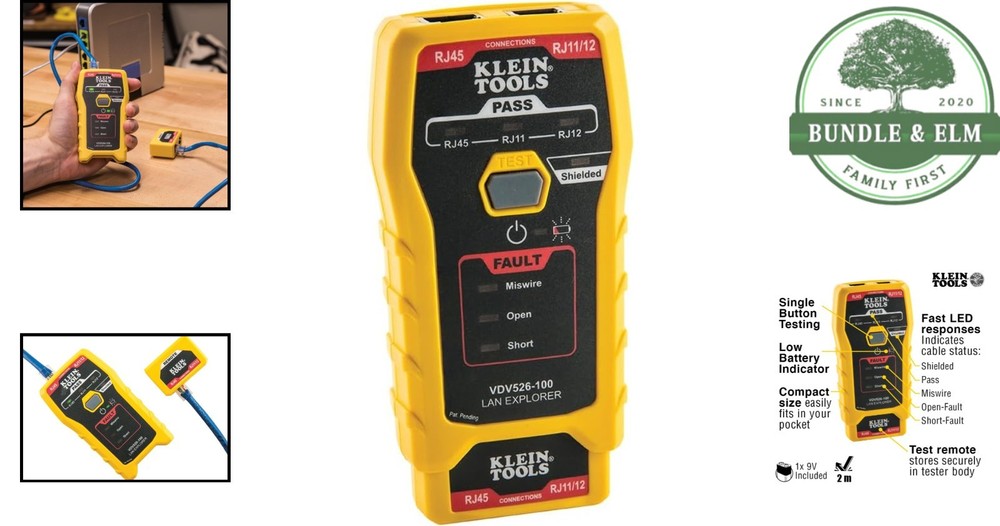 LED Cable Tester with Fast Response for Open, Short, and Miswired Cables