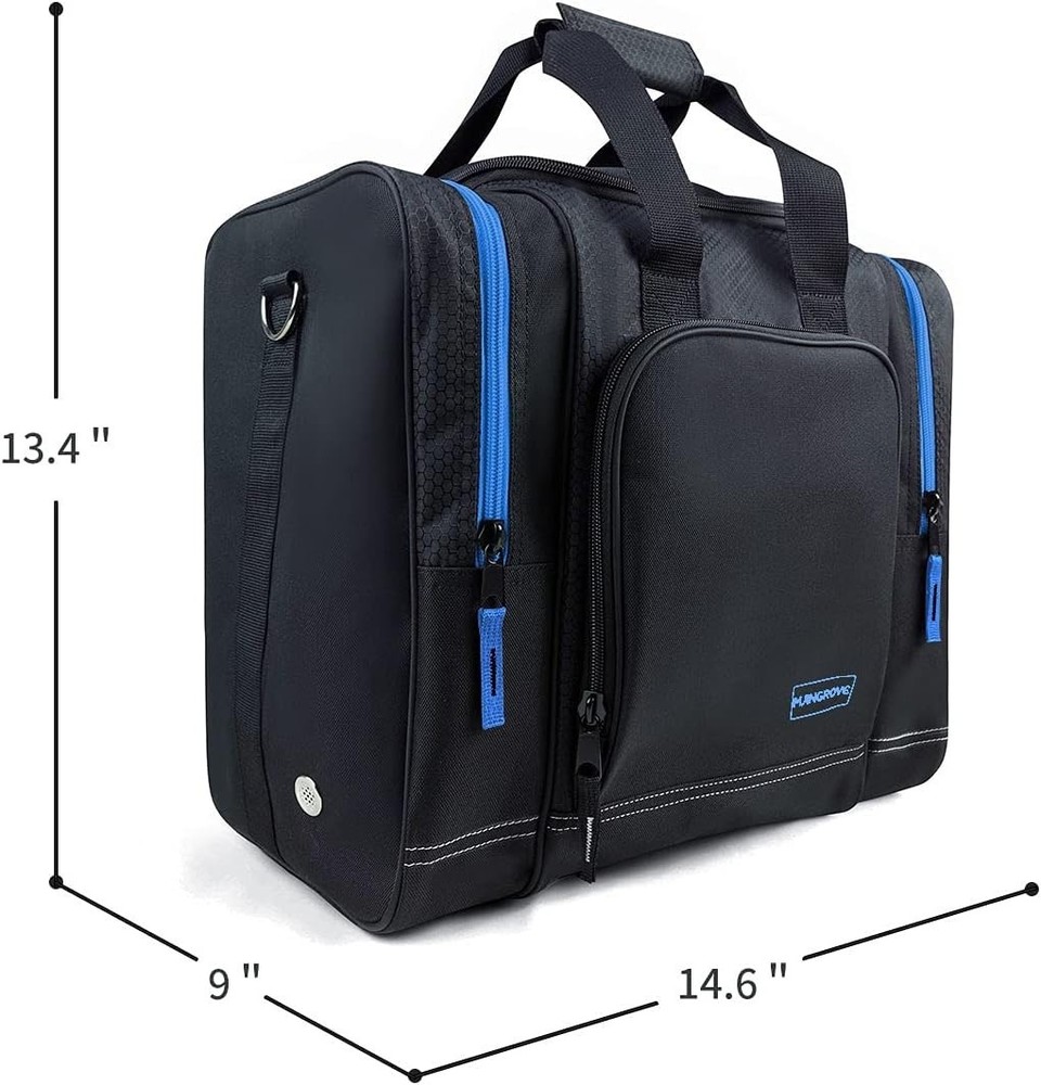 Compact Bowling Ball Bag with Patented Plastic Holder - Essential Gear Organizer