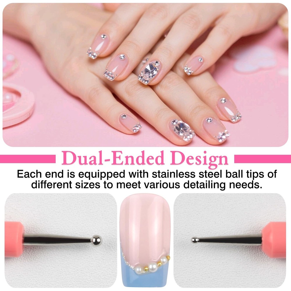 5-Piece Pattern Tracing & Embossing Stylus Set – Dual-Ended Ball Multicolored