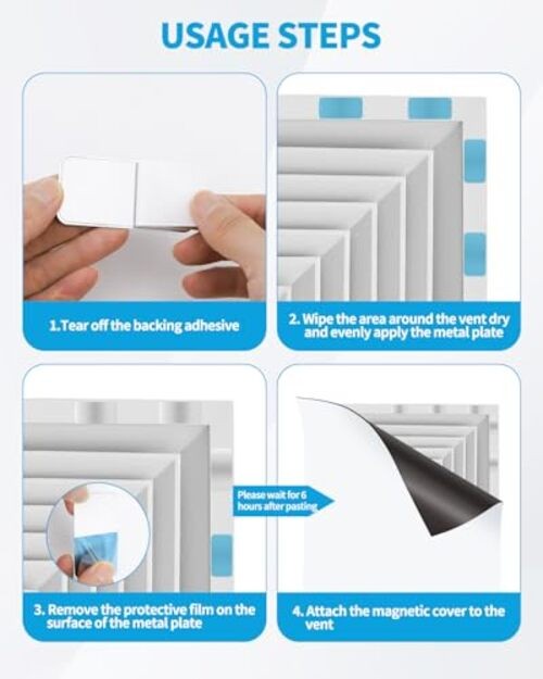 24 Pack Adhesive Metal Plates for Magnetic Rectangular-2.3*1.1 in-24pcs Silver