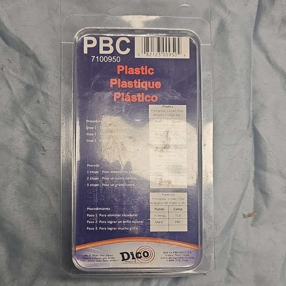 Dico 7100950 Medium Blue Polishing Compound for Plastic, Plexiglass, Corian