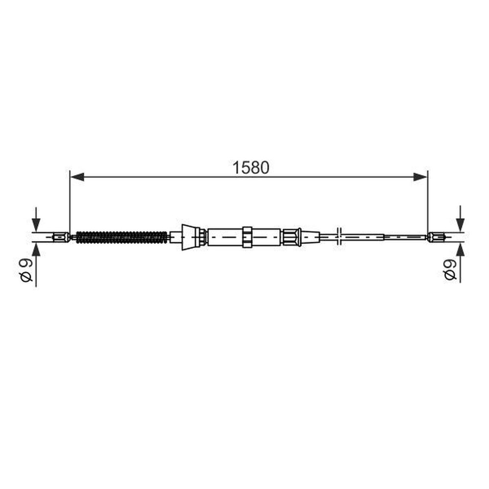 Bosch Brake Cable Bc654 - 1987477806 - Single - Precision German Engineering
