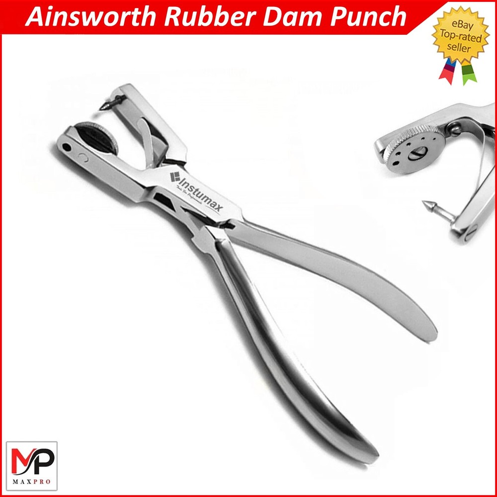 9Pcs Rubber Dam Kit – Ainsworth Punch, Ivory Forceps, Clamps & Frame