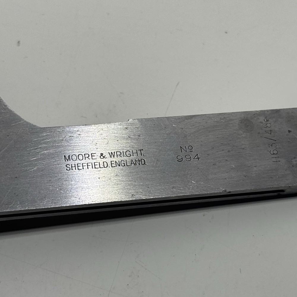 MOORE & WRIGHT SHEFFIELD 994 Vernier Bevel Precision Protractor H63/48 custom