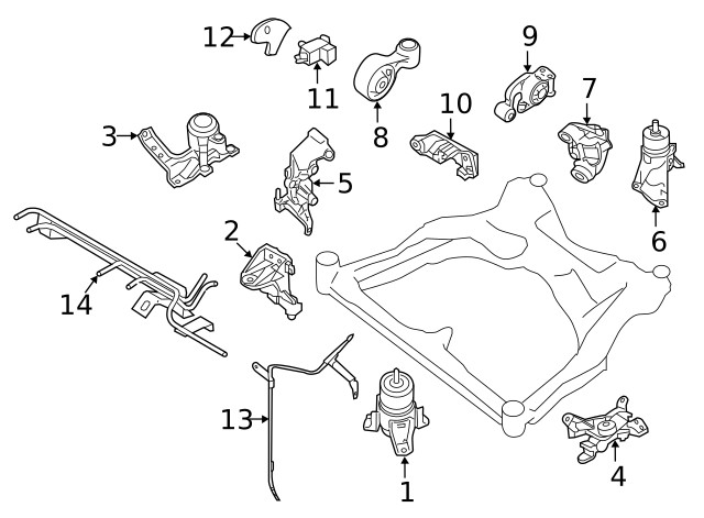 Genuine Nissan Engine Mount Bracket 11274-JA100