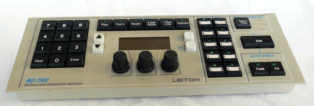 Leitch MGI-1302 Motion Logo Generator Control Panel Keypad Television Station