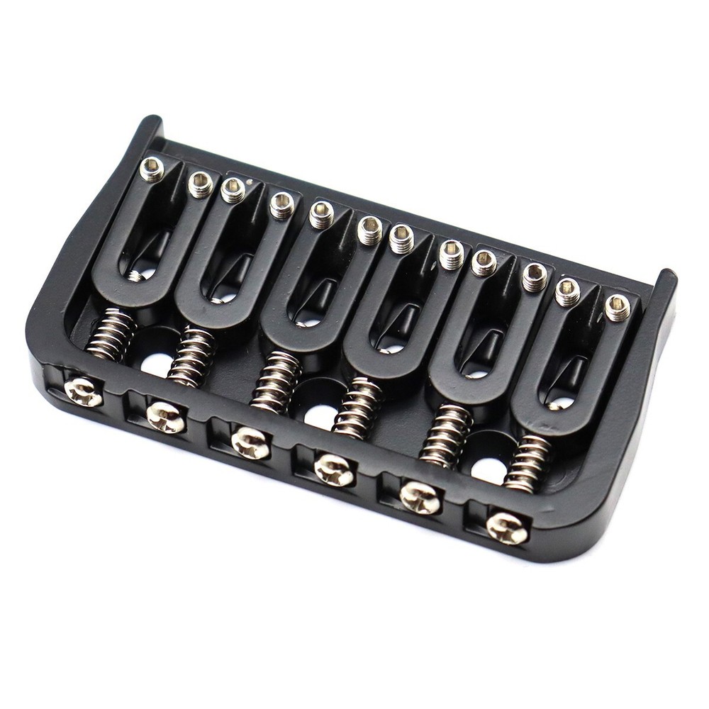 6 Strings Black Electric Guitar Bridge String Through Body Fixed Bridge