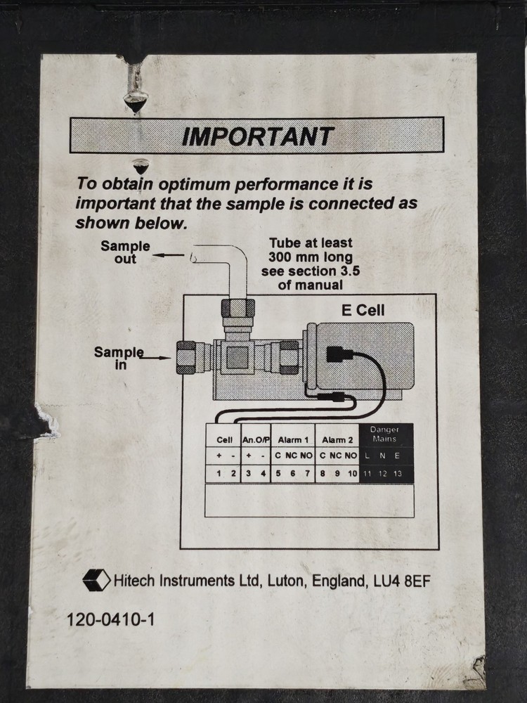 Hitech Instruments G1010 Oxygen Analyser