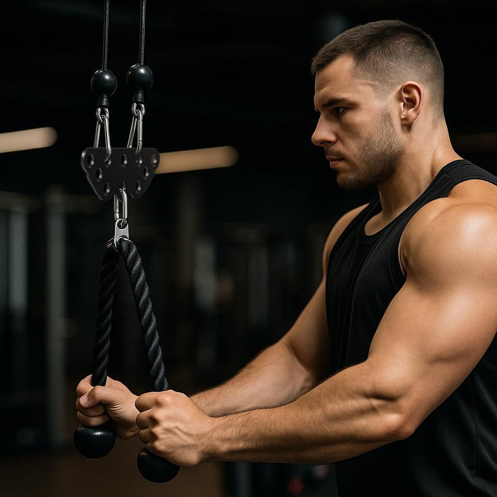 Multi-Grip LAT Pull Down Bar with Rotating Stainless Steel Adapter