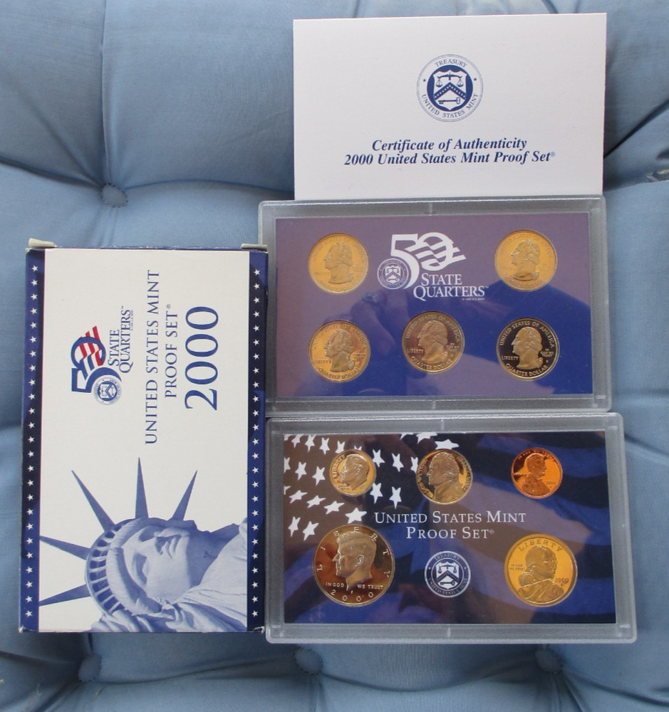 U. S. Mint 1999 & 2000 9-Coin Proof Sets