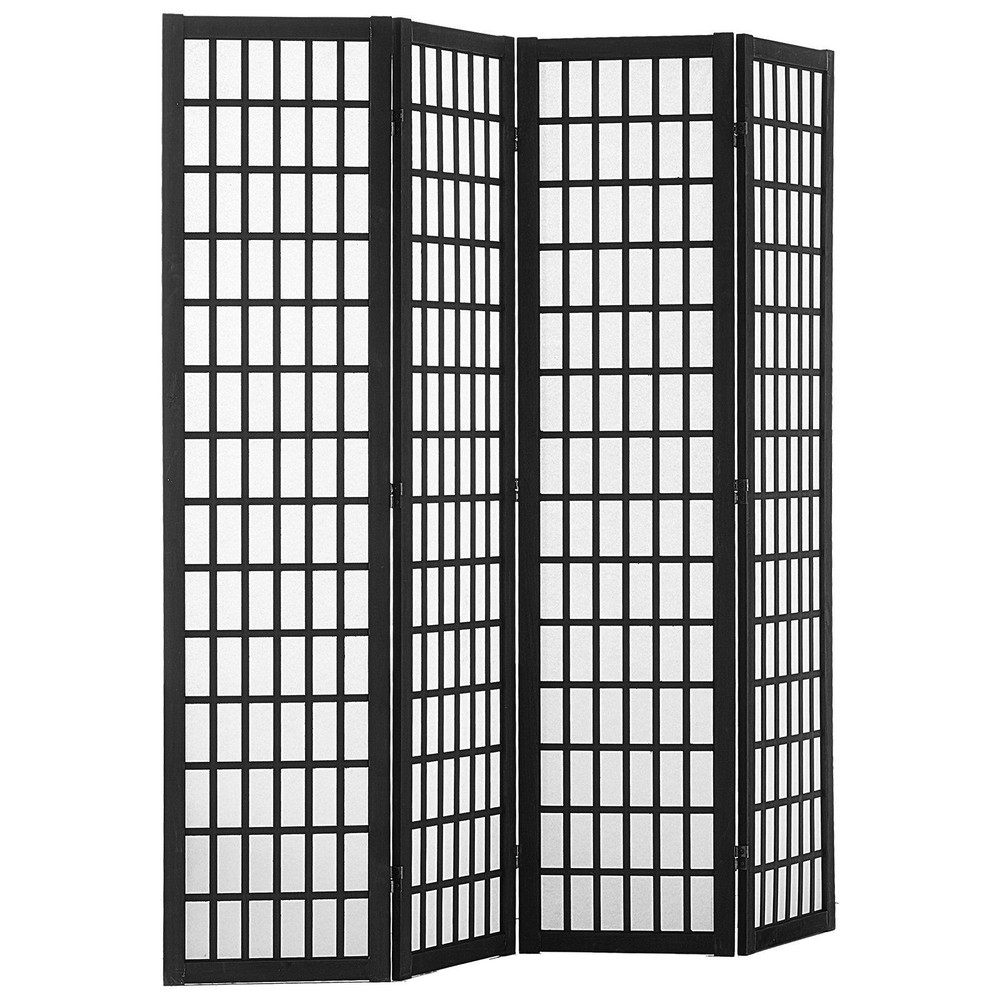 4-Panel Foldable Room Divider 64in Tall Ideal for Space Optimization